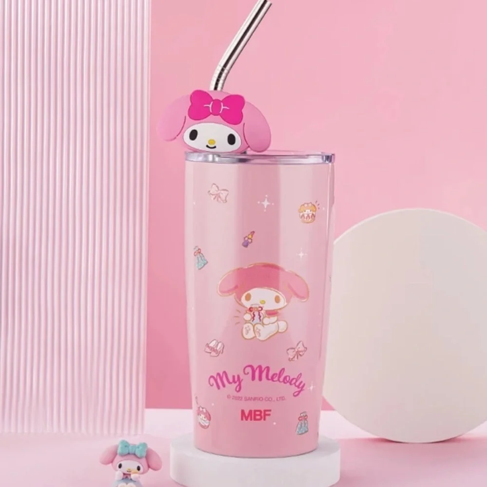 Sanrio Hello Kitty Stainless Steel Hot/cold 20 oz Tumbler With Straw